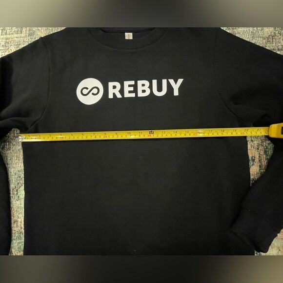NWOT Known Supply black sweatshirt with Infinity sign & Rebuy message sz small - Picture 4 of 8